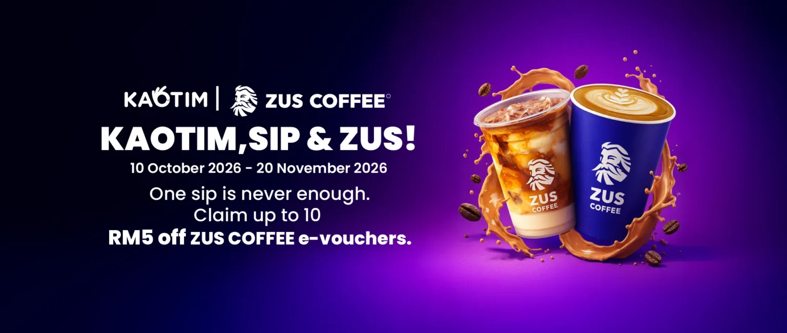 memberikan diskaun sehingga RM5 untuk e-baucar Zus Coffee